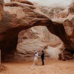 Couple elope at Arches National Park in Moab, Utah
