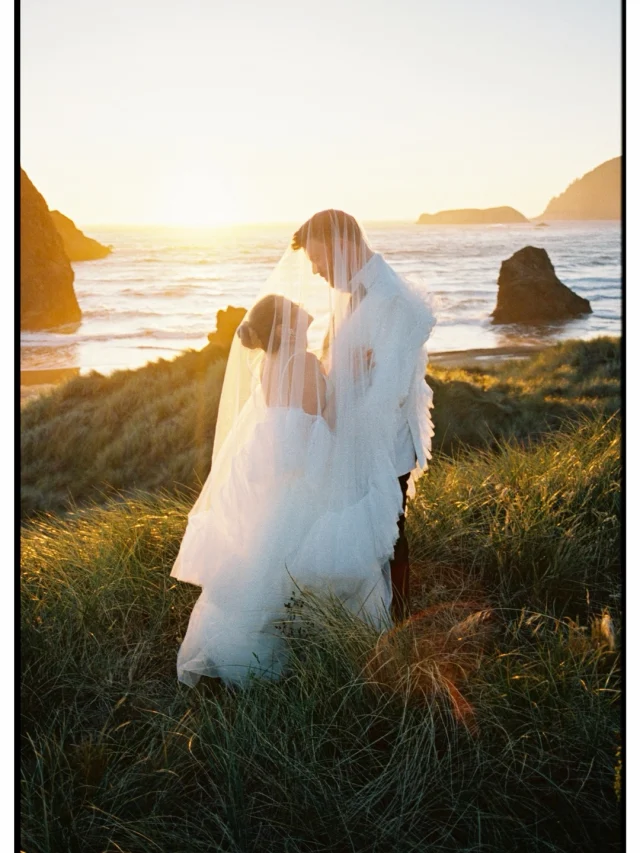I have a whole post planned for V and T. I picked all the photos. Wrote a long caption (like if any of my caption is ever short lol)

Then these film scans came back…and I threw everything out the window
Okay, maybe not everything. :)

I still can’t wait to share the digital story of these two, their people, and the beautiful, intentional two-day wedding experience they created together.

But these felt like they deserved their own little chapter.
A collection of 35mm and medium format photographs from the Southern Oregon Coast.

It rained the entire day before
It rained the entire day after.
And somehow, life left us with two days of sunshine, wind, and the kind of light you spend years hoping to stumble upon.

People often ask why I keep shooting film when digital is faster, easier, and far more reliable.

I think maybe because film constantly asks me to trust

Every roll feels like I’m borrowing confidence I haven’t quite earned yet.

There isn’t a screen to check.
No second chances.
No “let’s try that again.”

Just light.
Instinct.
And hope that somewhere between what I imagined and what actually happened…there will be something worth remembering…like the double exposure you see here that I hoped would turn out but wouldn’t see until weeks later.

Maybe that’s why I’ve fallen so deeply in love with it.
Because the uncertainty become part of the art

Because film reminds me so much of marriage.

You walk into both without guarantees.

You make decisions before knowing how they’ll turn out.
You trust the person standing beside you.
You trust yourself.

Maybe that’s the lesson film keeps trying to teach me.

The best things in life usually ask for our trust long before they give us proof.

Thank you V and T for all the trust you have for me to create these images

——

Photographed on @kodak Ektacolor Pro 400
Dev/Scan by @photovision.co 
Venue: @crookpoint
Florals: @carriecrookfloralandevents
HMUA: @blackfernbeautyco
Dress: @azaziebridal
Suit: @studiosuits
Catering: Black Trumpet Bistro